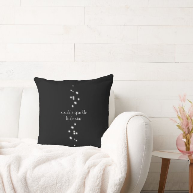 Sparkle Sparkle Little Star Black Starlight Cushion (Couch)