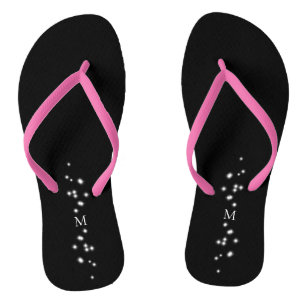 Sparkle Sparkle Little Star Black Starlight Thongs