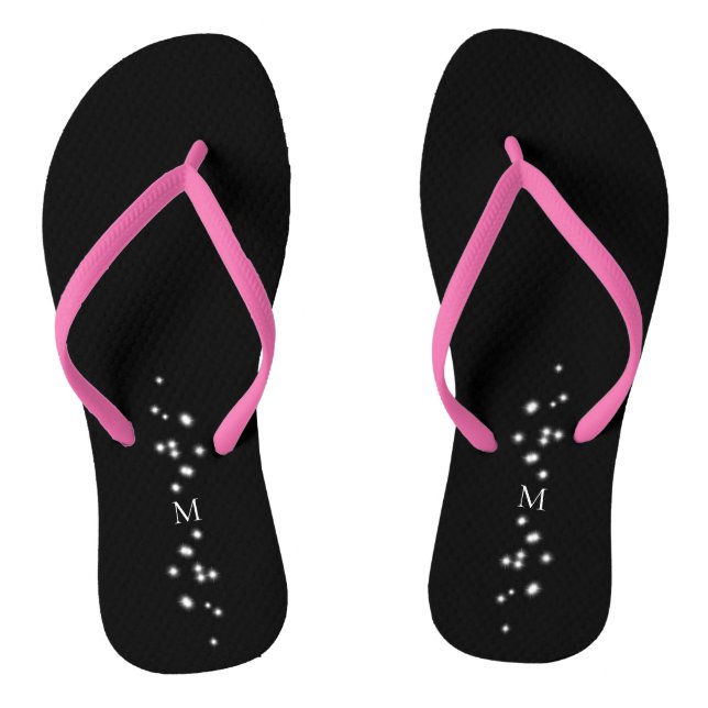 Sparkle Sparkle Little Star Black Starlight Thongs (Footbed)