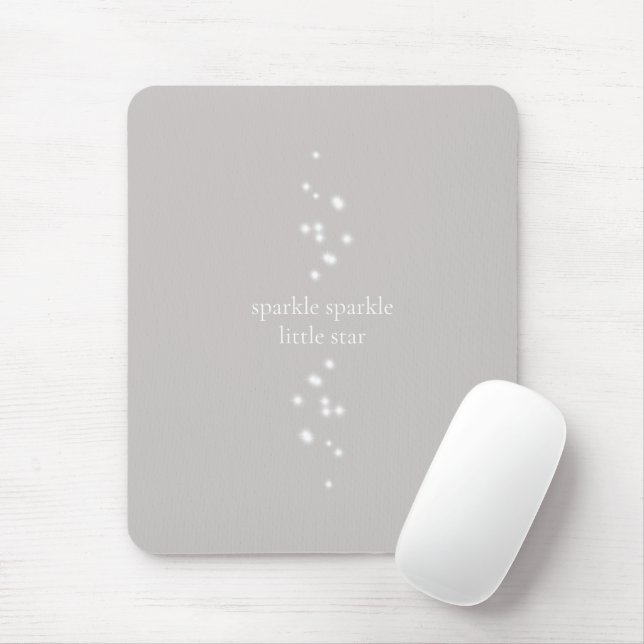 Sparkle Sparkle Little Star Silver Gray Starlight Mouse Pad (With Mouse)