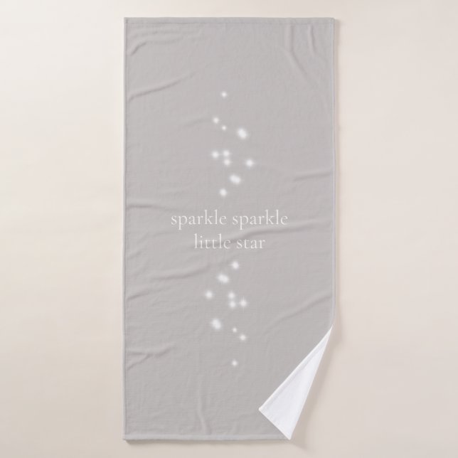Sparkle Sparkle Little Star Silver Grey Starlight Bath Towel Set (Bath Towel)