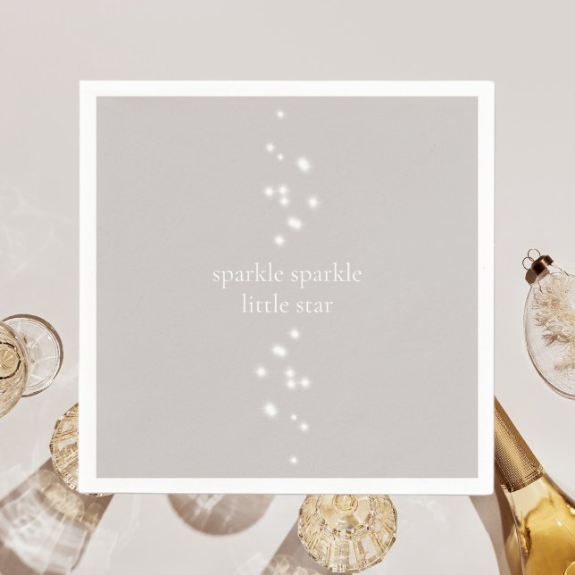 Sparkle Sparkle Little Star Silver Grey Starlight Napkin (Creator Uploaded)