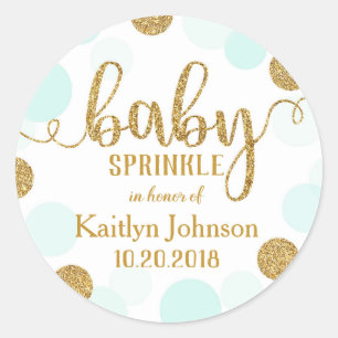 Sparkle Sprinkle Dots Baby Sprinkle Label