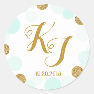Sparkle Sprinkle Dots Monogram Label
