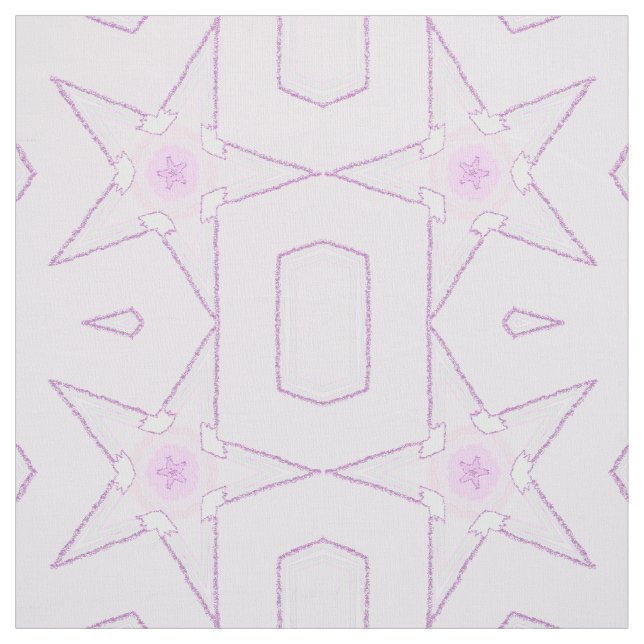 Sparkle star blush geometric pattern fabric (Swatch)