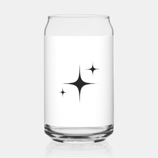 Sparkle Star Modern Drinking Glass | Minimalist Ba