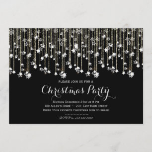 Sparkle Stars Chrismas Invitation