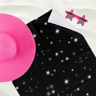 Sparkle Stars Pattern Beach Towel