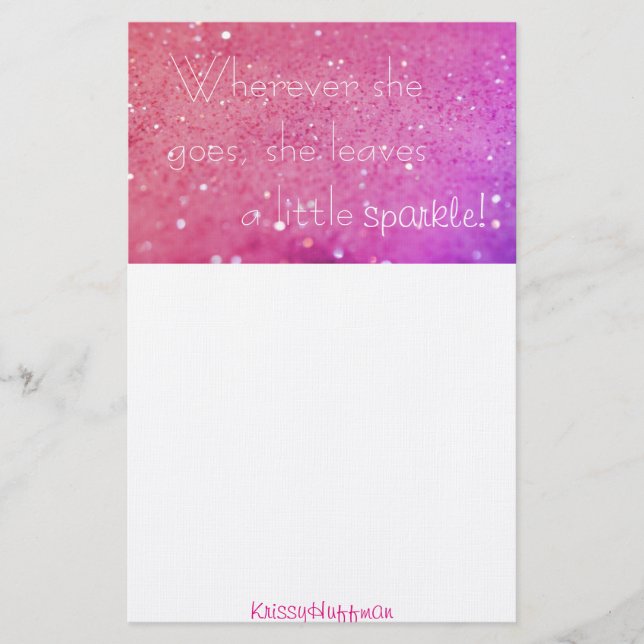 Sparkle Stationary Stationery (Front)