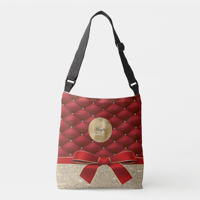 Sparkle & Structure: Diamond Tote with Glittery Mo (Front)