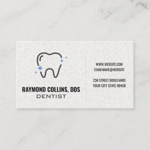 Sparkle Tooth Icon   Dental Business Card