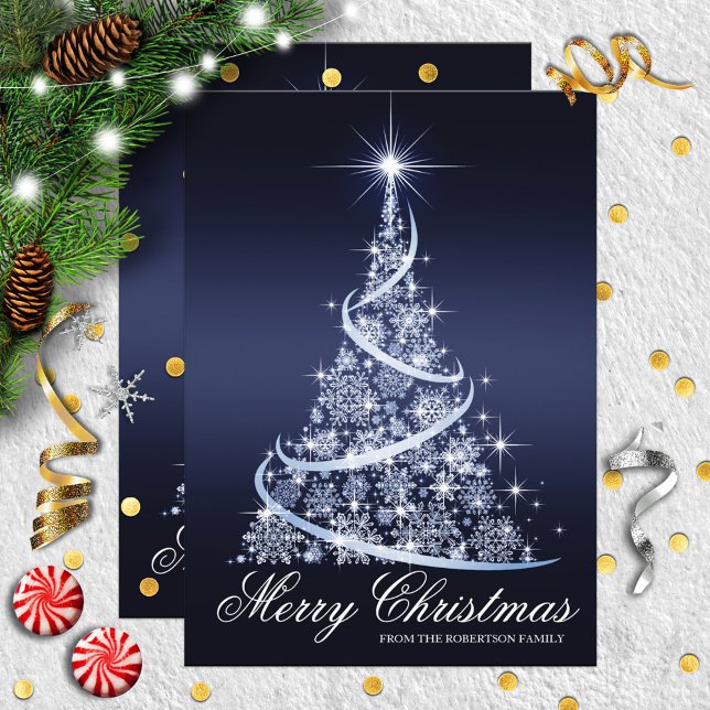 Sparkle Tree Elegant Christmas Card (Creator Uploaded)