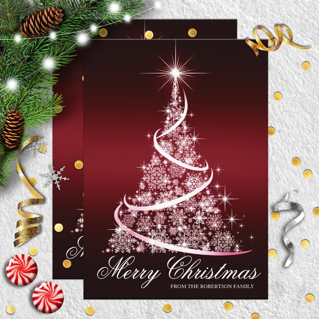 Sparkle Tree Elegant Christmas Card (Creator Uploaded)