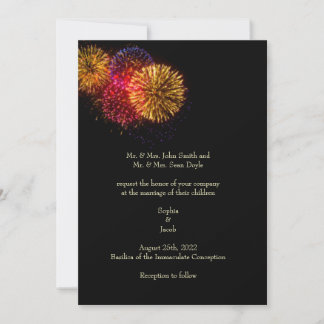 Sparkle wedding invitation