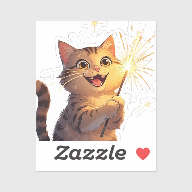 Sparkler Cat – 4th of July  (Sheet)