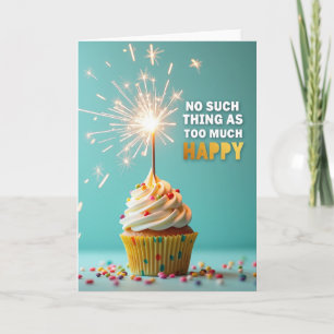 Sparkler Cupcake Birthday Card