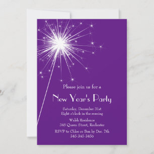 Sparkler New Year's Eve Party Invitation