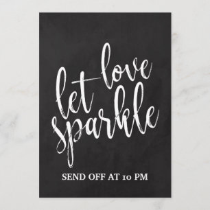 Sparkler Send Off  Affordable Chalkboard Sign Invitation