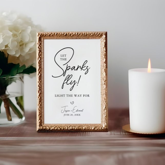 Sparkler Send Off Let The Sparks Fly Black White (Creator Uploaded)