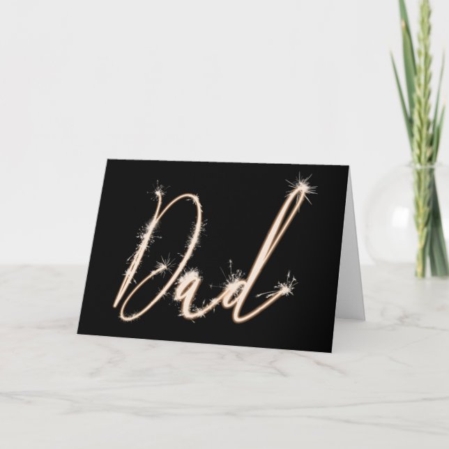 Sparkler Text for Dad Card (Front)