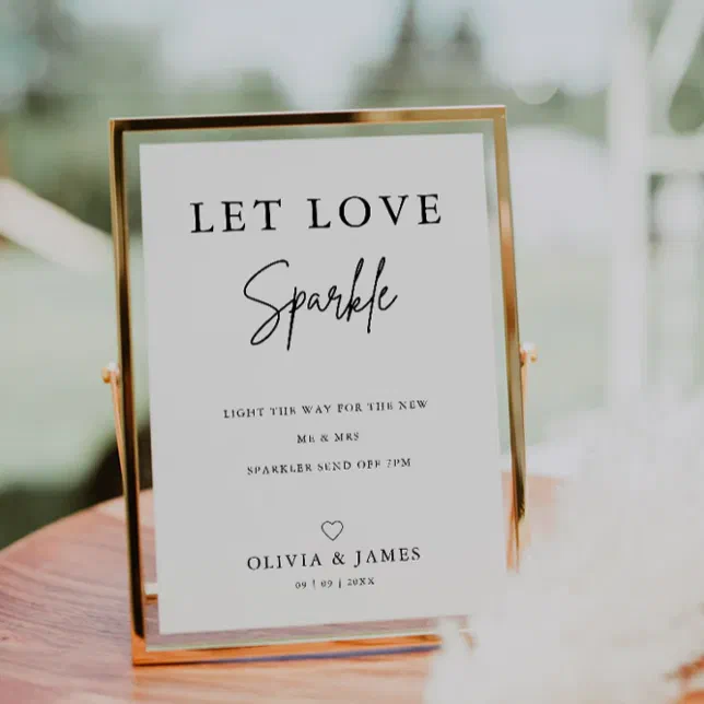 Sparklers Sign, Wedding Send Off Sign, Invitation | Zazzle