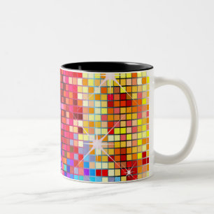 Sparkles and Squares Two-Tone Coffee Mug