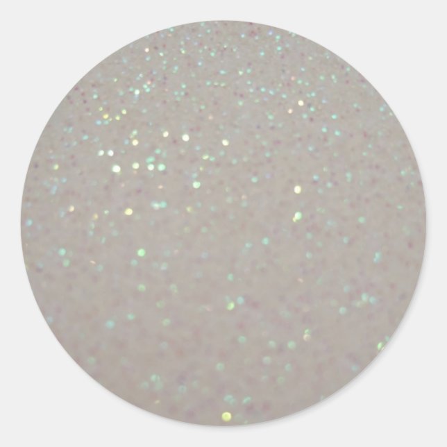 Sparkles & Glitter - Pastel Cream White Classic Round Sticker (Front)