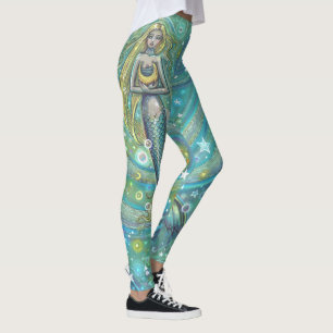 Sparkles Mermaid Fantasy Art Leggings