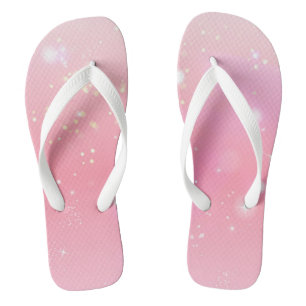 Sparkles on a Stylish Pastel Pink Background Thongs