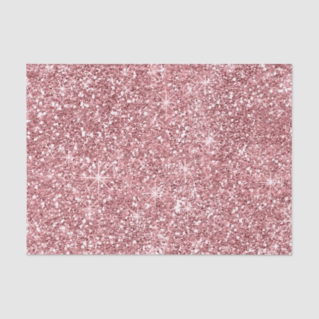 Sparkles Rose 3 Faux Glitter Tissue Paper (Front)