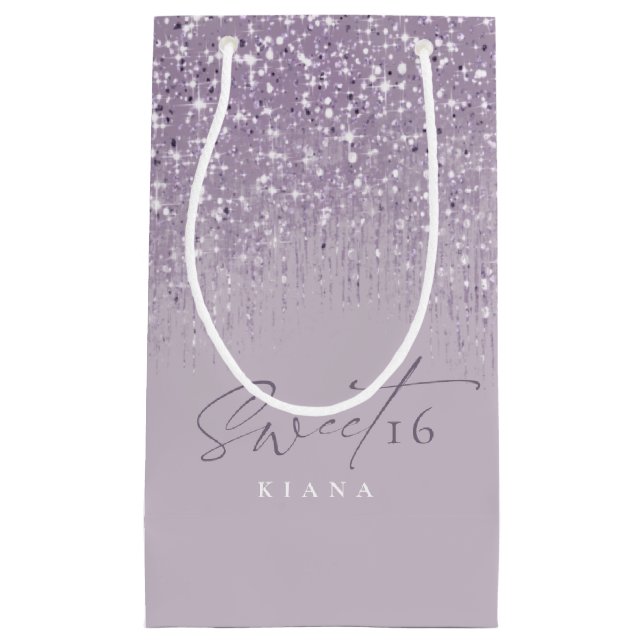 Sparkles Sweet Sixteen Mauve ID912 Small Gift Bag (Front)