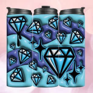 Sparkling 3D Inflated Tumbler - Diamond Elegance  