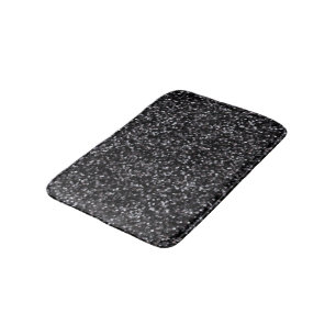 Sparkling Black Glitter Bath Mat