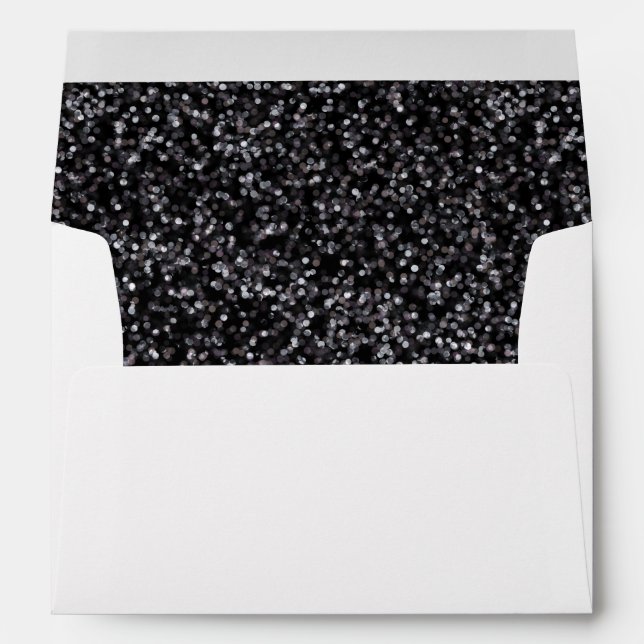 Sparkling Black Glitter Envelopes (Back (Bottom))