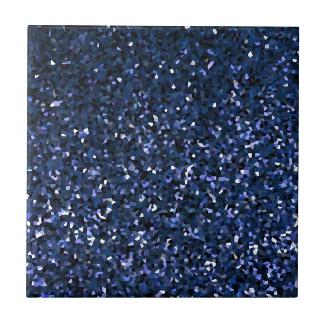 Sparkling Blue Glittery Ombre Teal Colourful Gift Ceramic Tile (Front)