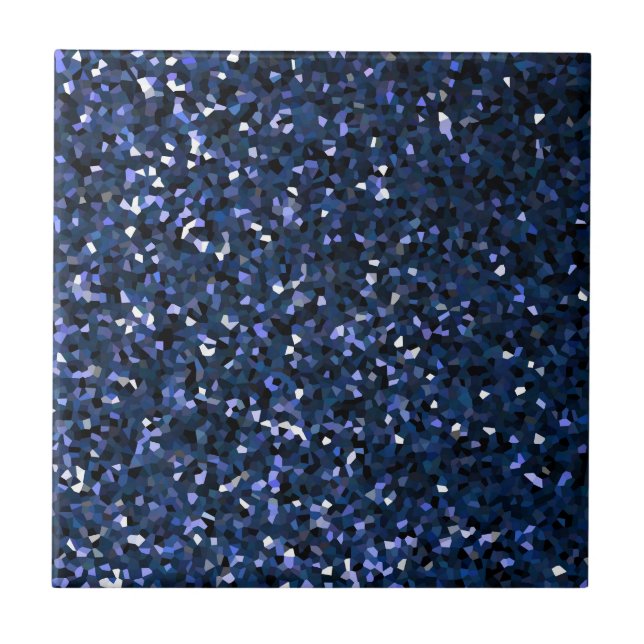 Sparkling Blue Glittery Ombre Teal Gift Colourful Ceramic Tile (Front)