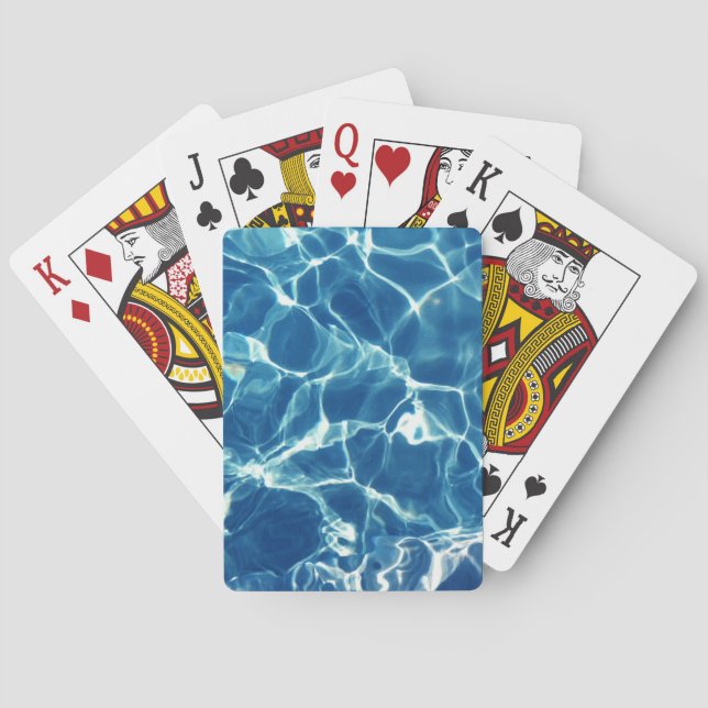 Sparkling Blue Water Playing Cards (Back)