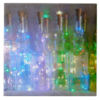 Sparkling Bottles Large Ceramic Tile