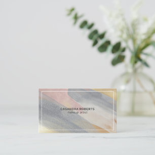 Sparkling brushstrokes composition business card