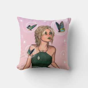 Sparkling Butterfly Fairy Fantasy Art Cushion