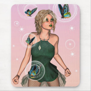 Sparkling Butterfly Fairy Fantasy Art Mouse Pad