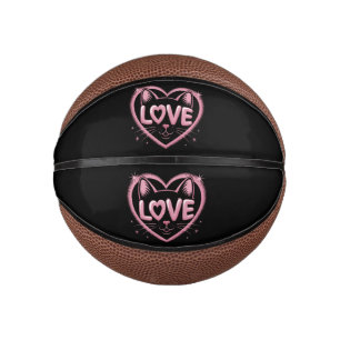Sparkling Cat Love Mini Basketball