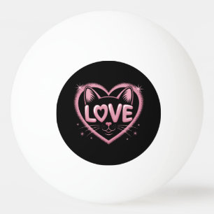 Sparkling Cat Love Ping Pong Ball