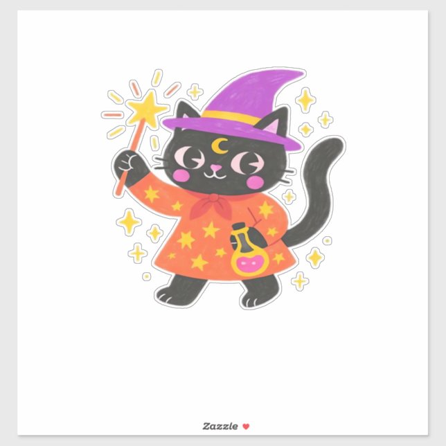 Sparkling Celestial Kitty Witch Classic T-Shirt (Sheet)