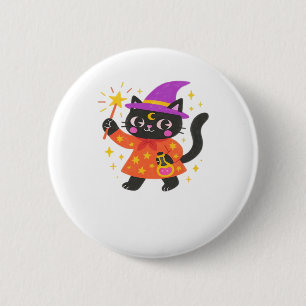 Sparkling Celestial Kitty Witch Classic T-Shirt 6 Cm Round Badge
