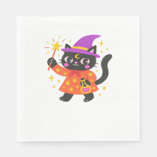 Sparkling Celestial Kitty Witch Classic T-Shirt Napkin