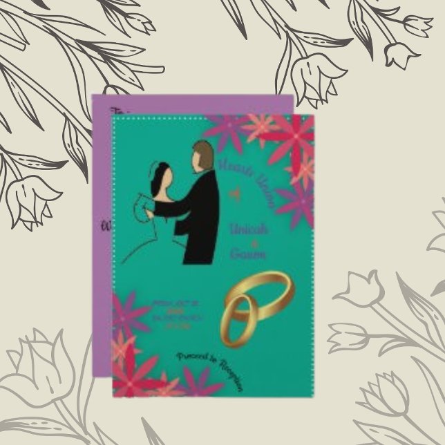 Sparkling Champagne Shimmer Paper Wedding Card (Creator Uploaded)