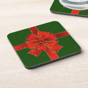 Sparkling Christmas Bow Coaster