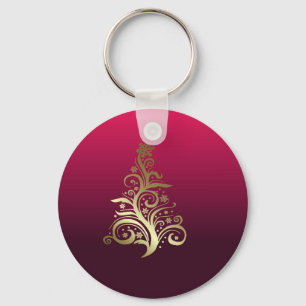 Sparkling Christmas tree Key Ring