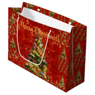 Sparkling Christmas Tree Large Gift Bag